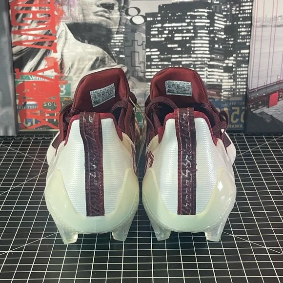 Adidas Adizero 21 Football Cleats Maroon White Men's Size 12 US FY8350 NEW - Picture 8 of 12
